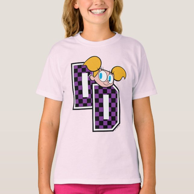 Camiseta Gráfica De Letras Atléticas Dee Dee (Anverso)