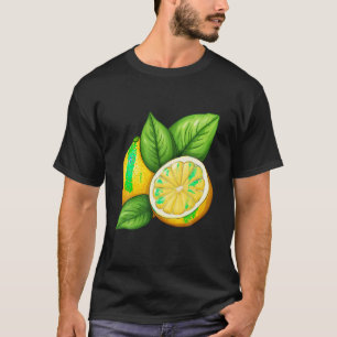 Camiseta Gráfica de limón cítrico de frutas para hombres y
