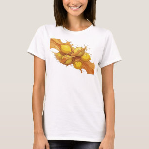 Camiseta gráfica de limones abstractos naranja úni
