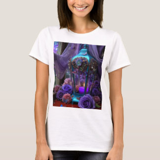 Camiseta gráfica de Linterna Mística y Rosas Purpú