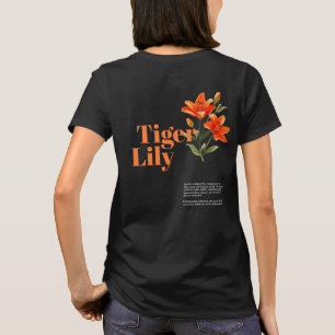 Camiseta Gráfica de lirio naranja floral botánica amante de