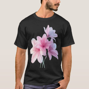 Camiseta gráfica de lirio rosa estético. 