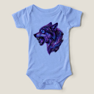 Camiseta gráfica de lobo rugiendo en la galaxia có