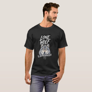 Camiseta gráfica de lobo solitario