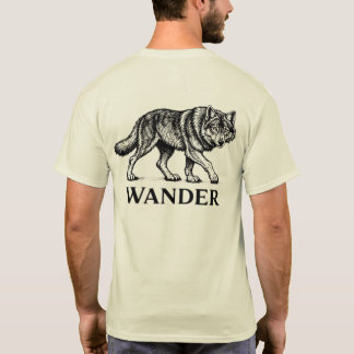 Camiseta gráfica de lobo “Wander” – Aventurero lob