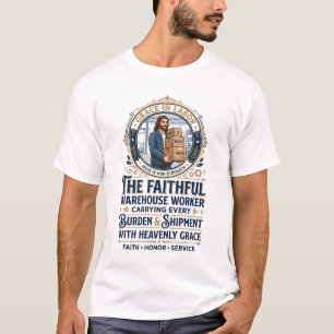 Camiseta gráfica de logística de almacén de Jesús 