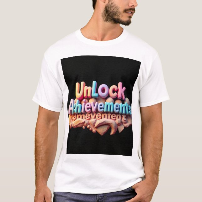 Camiseta gráfica de logro desbloqueado (Anverso)