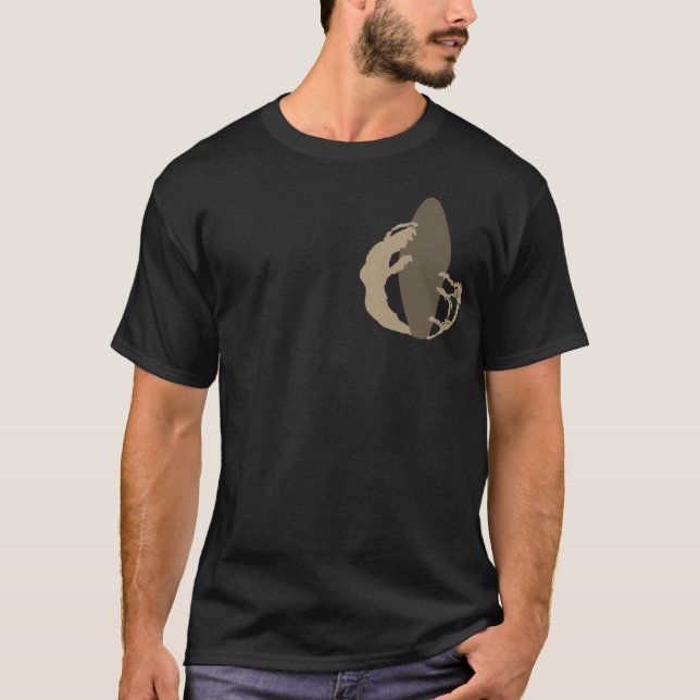 Camiseta Gráfica de Longboard Rompiendo Ola. La visión de u (Anverso)