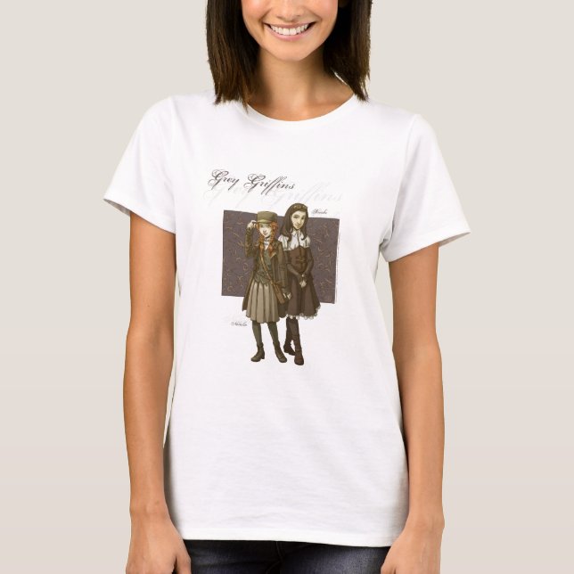 Camiseta gráfica de los grifos grises para las (Anverso)