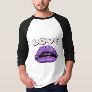 Camiseta gráfica de los labios de amor