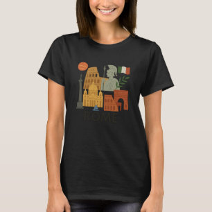 Camiseta Gráfica de Lugares Emblemáticos de Roma I