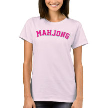 Gráfica de Mahjong Varsity Preppy Rosa