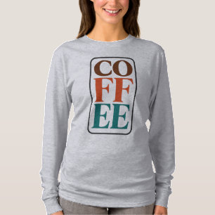 Camiseta Gráfica de Manga Larga Amante del Café