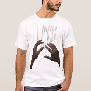 Camiseta gráfica de manos de títere surrealistas -