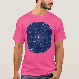 Camiseta Gráfica de mapa estelar vintage gráfico Constelaci