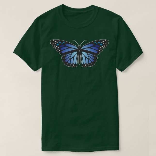 Camiseta Gráfica de mariposa azul de insectos de mariposa d (Diseño del anverso)
