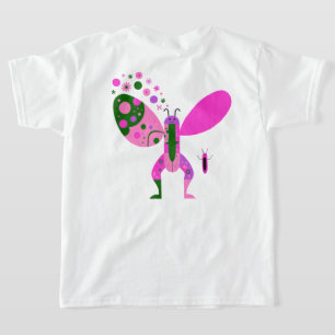 Camiseta gráfica de mariposa colorida
