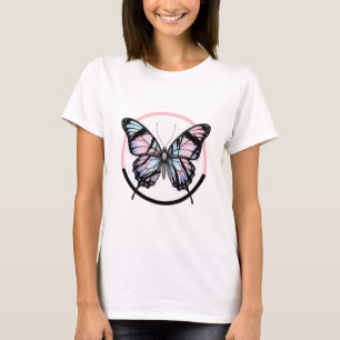 Camiseta gráfica de mariposa estética para mujeres