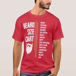 Camiseta Gráfica De Medición De Barba Longitud De Barba Gra