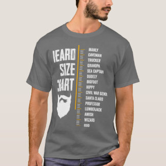 Camiseta Gráfica De Medición De Barba Longitud De Barba Gra