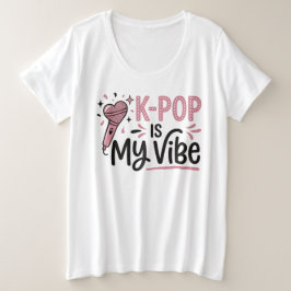 Camiseta Gráfica de Micrófono K-POP Is My Vibe
