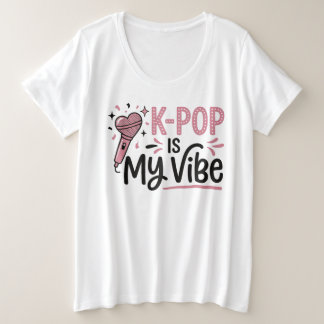 Camiseta Gráfica de Micrófono K-POP Is My Vibe