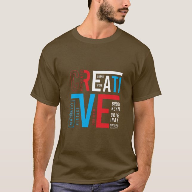 Camiseta gráfica de moda masculina Brooklyn 1989 (Anverso)