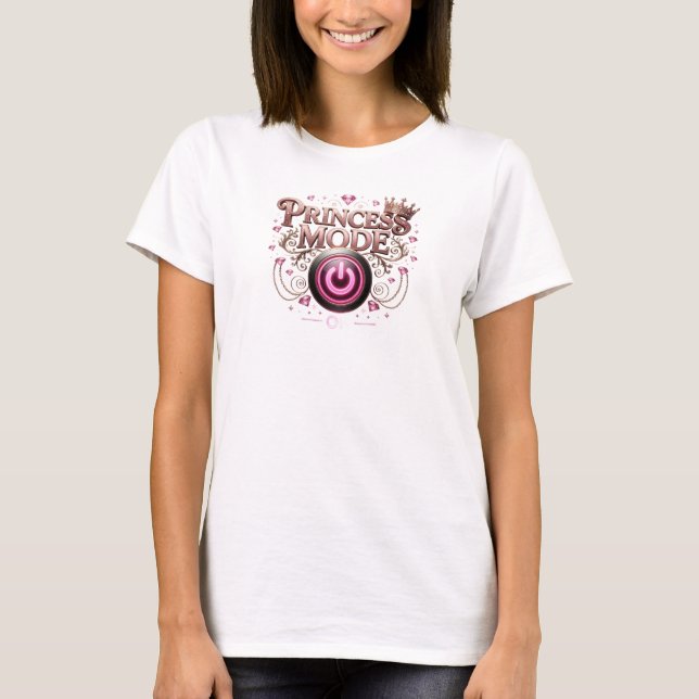 Camiseta gráfica de moda roja PRINCESS MODE (Anverso)