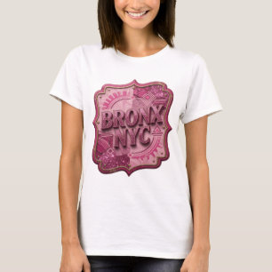 Camiseta gráfica de moda rosa BRONX NYC