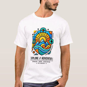 Camiseta gráfica de moda urbana con vibra minimali