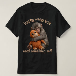Camiseta gráfica de mono Punch-kun abrazo.