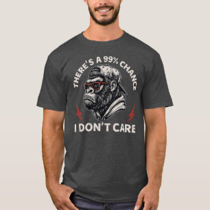 Camiseta Gráfica de mono sarcástico con gorra hacia atrás y