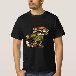 Camiseta gráfica de monopatín de Mapache Guay