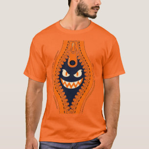 Camiseta gráfica de monstruo de cremallera espeluz