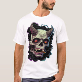 Camiseta Gráfica de monstruo Oni con cuernos afilados