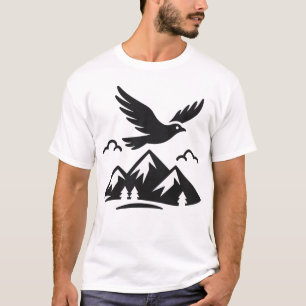 Camiseta gráfica de montaña águila naturaleza