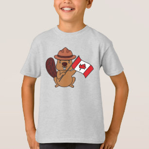Camiseta gráfica de Mountie Beaver Canadá para niñ