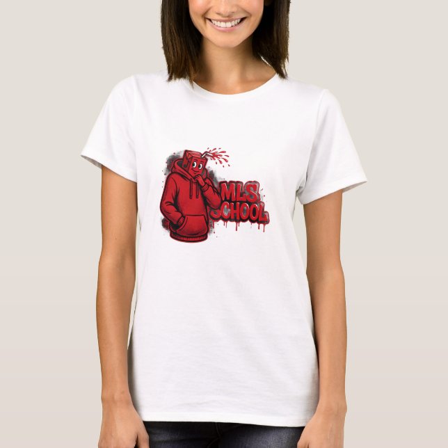 Camiseta gráfica de mujer ADOM "MLS School" (Anverso)
