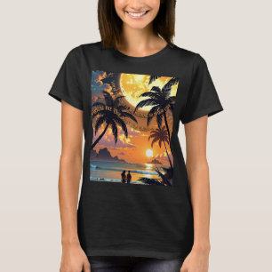 Camiseta gráfica de mujer ADOM Premium Tropical Su