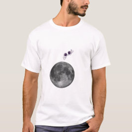 Camiseta gráfica de mujer astronauta llegando a la