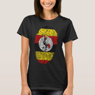 Camiseta gráfica de mujer con huella de raíces uga