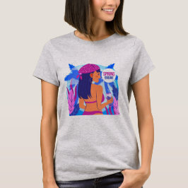 Camiseta gráfica de mujer para vacaciones de prima
