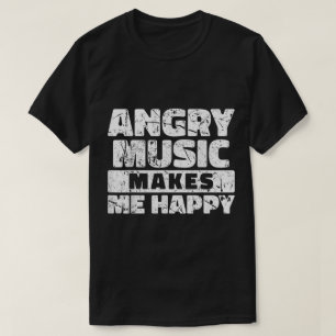 Camiseta Gráfica de Música Enojada Me Hace Feliz