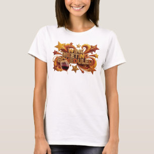 Camiseta gráfica de naranja llamativa con HORARIO