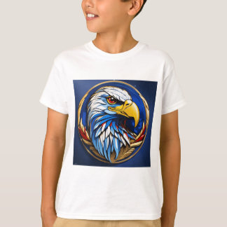 Camiseta gráfica de niños con cabeza de águila maj