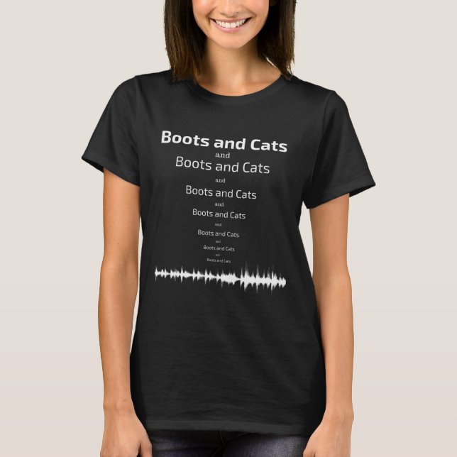 Camiseta Gráfica De Novedad Gráfica Graciosa De Boots Y Cat (Anverso)