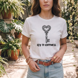 Camiseta gráfica de nueva casa clave para la felic