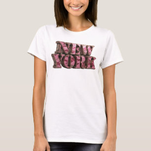 Camiseta gráfica de Nueva York en rojo atrevido