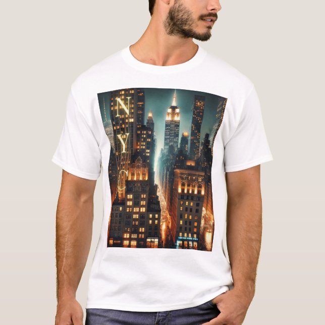 Camiseta gráfica de NYC - Icónico diseño de la ciu (Anverso)