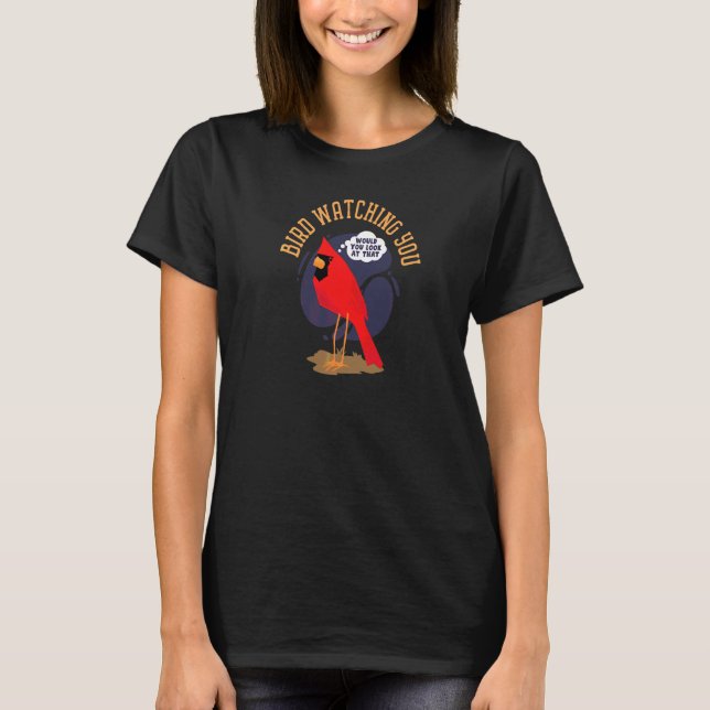 Camiseta Gráfica de observación de aves (Anverso)
